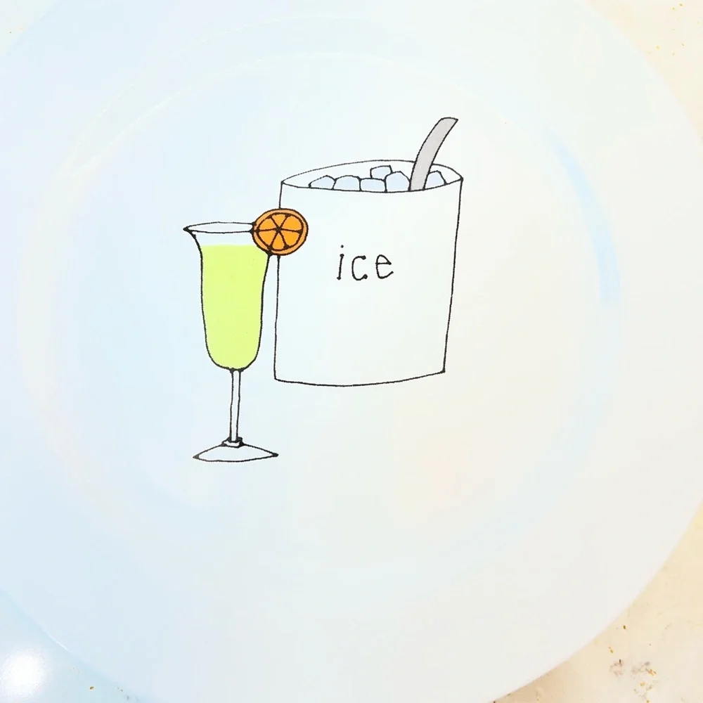 Margarita By Ursula Dodge Signature Appetizer Cocktail Plates 6.75” Set Of 4